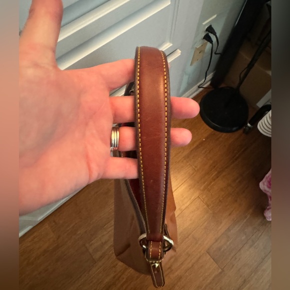 DOONEY & BOURKE 🦆 Vintage Samba Leather Tan Hobo Bag with 🔒 - Picture 4 of 9